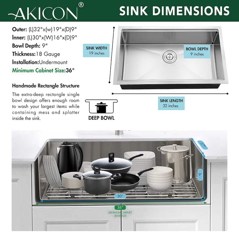 Undermount Handmade Workstation 304 Stainless Steel Kitchen Sink with grid cutting board colander drying rack and Strainer
