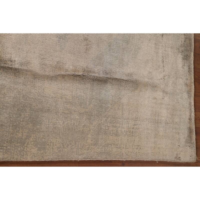 Contemporary / Modern Area Rug Hand-Knotted Abstract Wool Carpet - 5'7"x 7'10"
