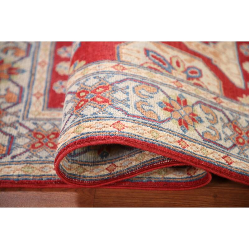 Red Kazak Rug Handmade Traditional Wool Carpet - 3'1"x 5'0"