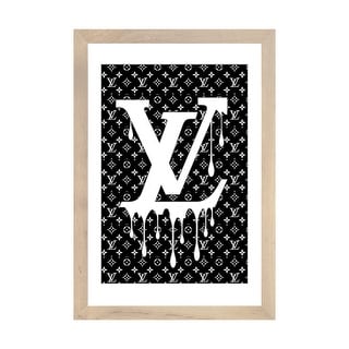 Framed Canvas Art (White Floating Frame) - Louis Vuitton Lips by Julie Schreiber ( Fashion > Fashion Brands > Louis Vuitton art) - 26x18 in