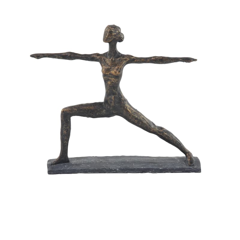 Polystone Yoga Decorative Sculpture - Brass - Roche River Decor - Brass