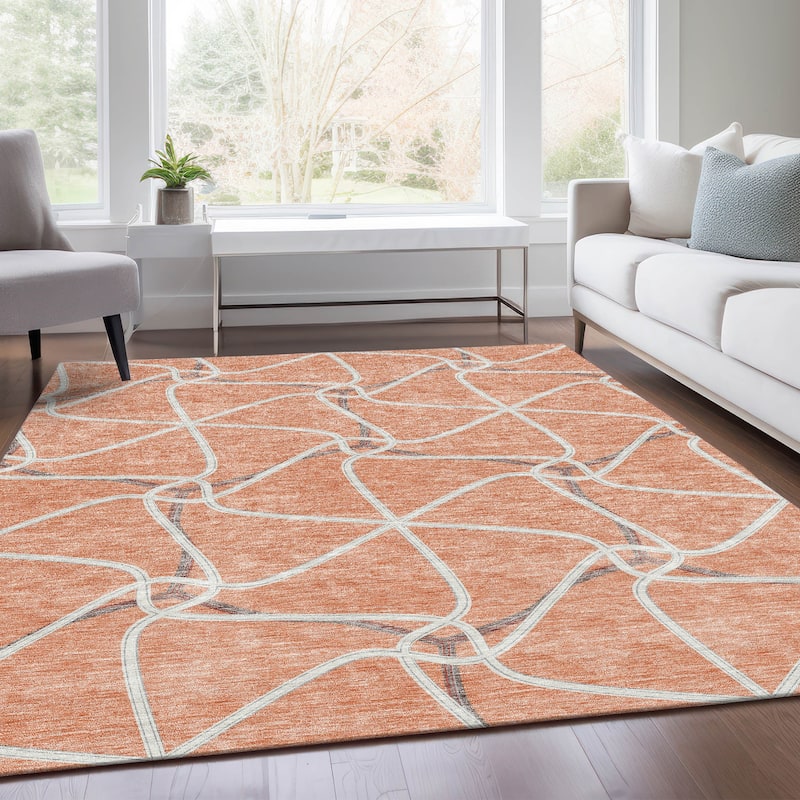Premium Washable Super Soft Contemporary Geo Mayfield Rug