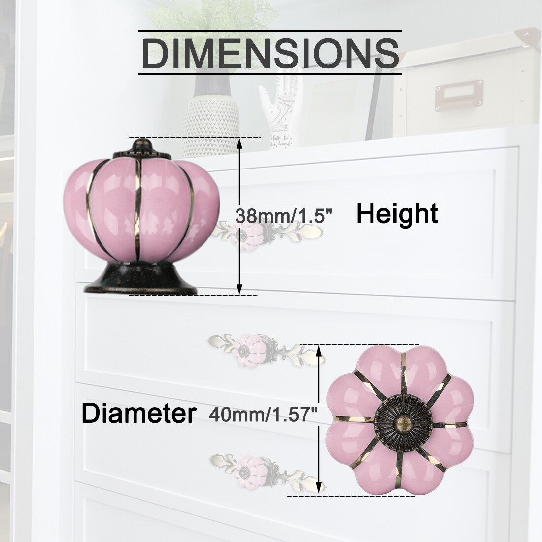 Shop Ceramic Vintage Knob Dresser Drawer Pumpkin Handle Cupboard