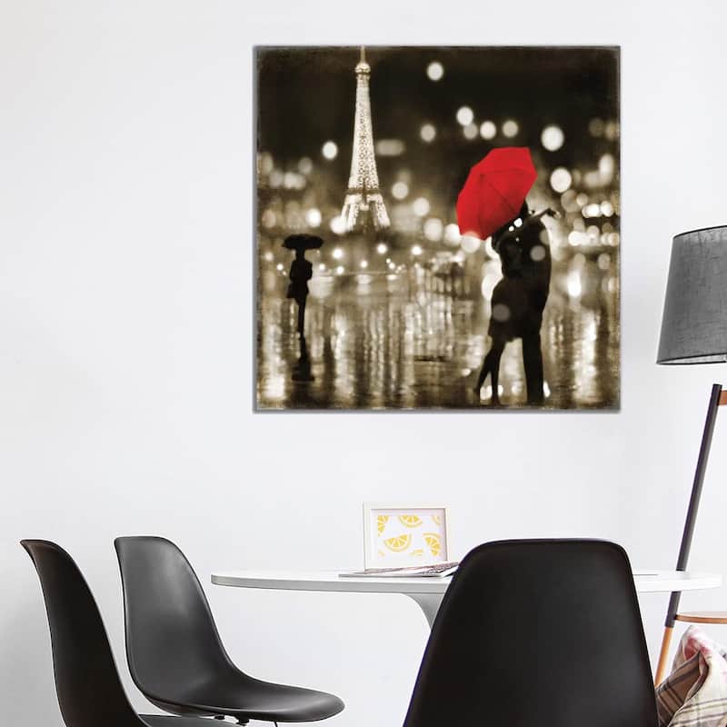 iCanvas "A Paris Kiss" by Kate Carrigan Canvas Print - 37x37x1.5