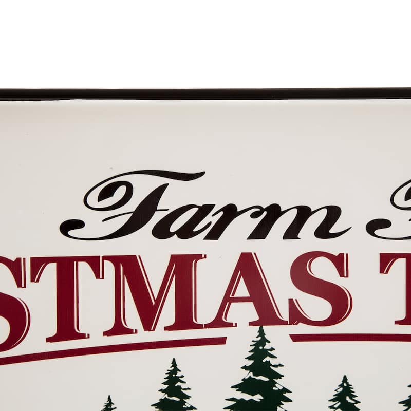 Glitzhome Christmas Farmhouse Metal Reindeer Wall Sign Decor