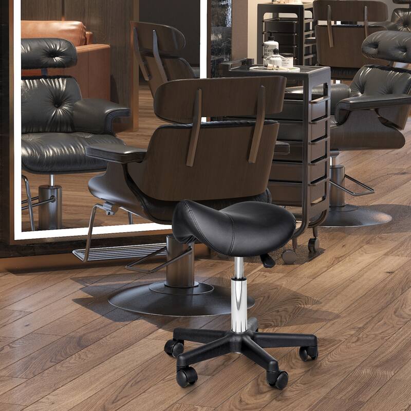 Carbon Loft Wilbur Adjustable Saddle Salon Massage Stool - 13.75*15*23.75