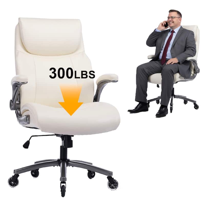 Ergonomic High-Back Office Chair in Premium Leather