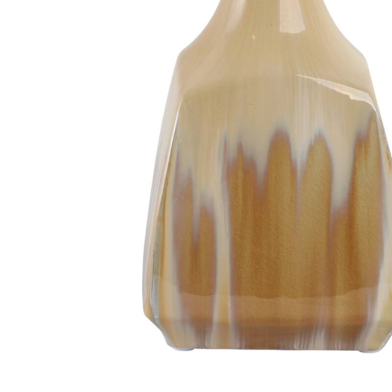 Stoneware Vase Sleek Decorative Contemporary Casual Home Style