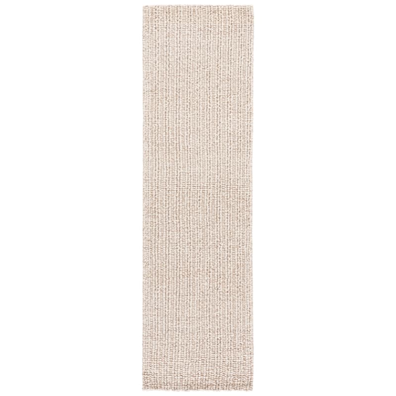 SAFAVIEH Handmade Natural Fiber Couture Mattie Wool Rug - 2'3" x 8' Runner - Beige