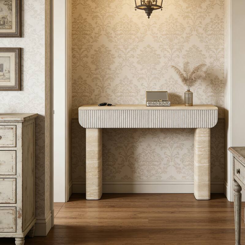 Entryway Table, Two Hidden Handle Drawers, Console Table,Easy Assembly, for Entrance & Dinning Room & Living Room & Hallway