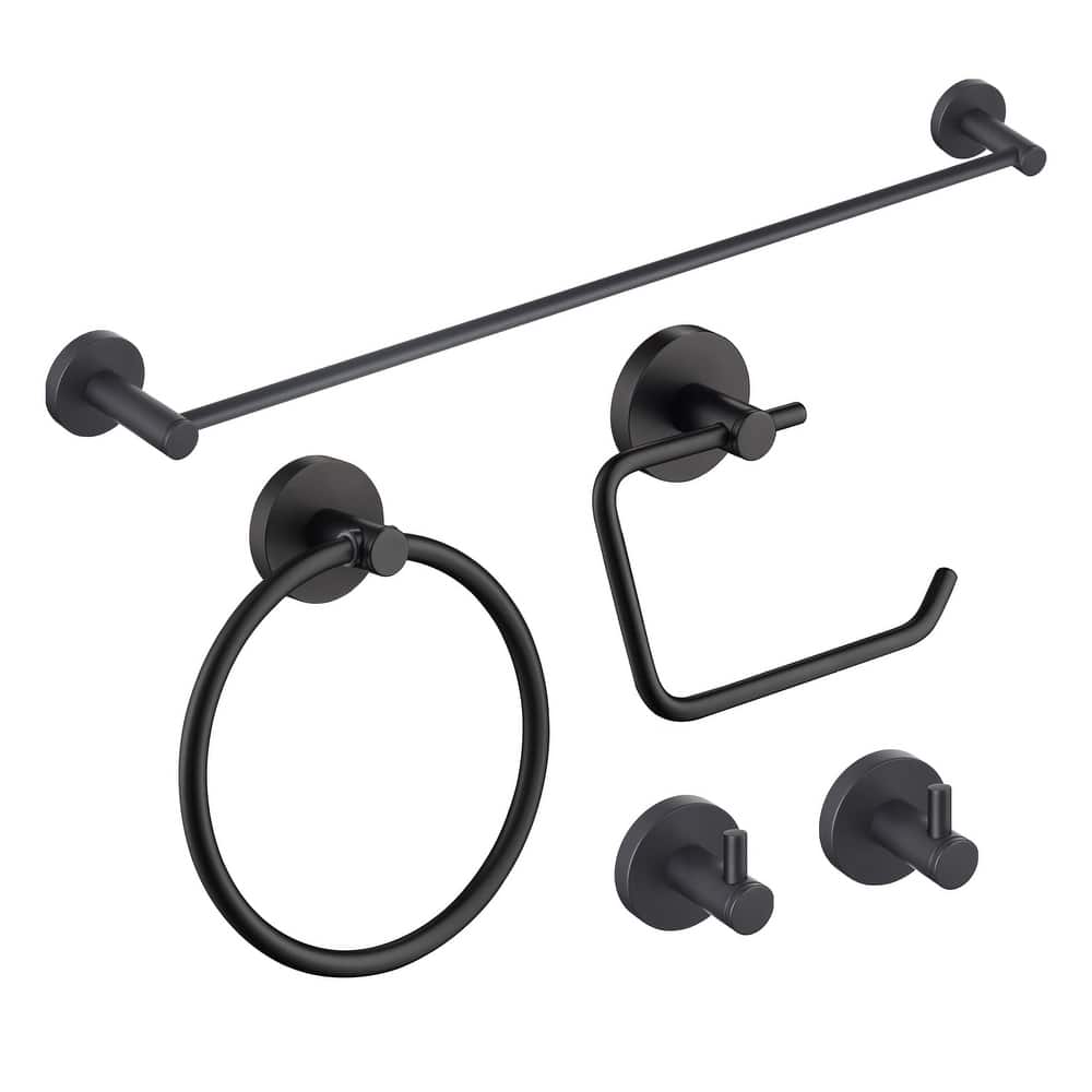 Circular 5-Piece Bathroom Hardware Set