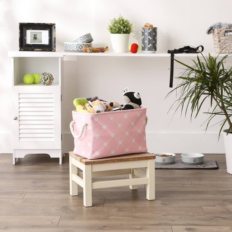 Bone Dry Polyester Pet Bin Trellis Paw