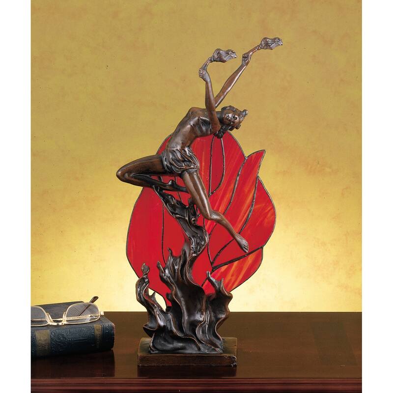 Meyda Tiffany Children / Kids Accent Table Lamp from the Signature - Mahogany Bronze