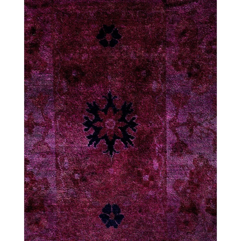 Contemporary Overdyed Wool Hand Knotted Area Rug - 8' 10" x 12' 3"