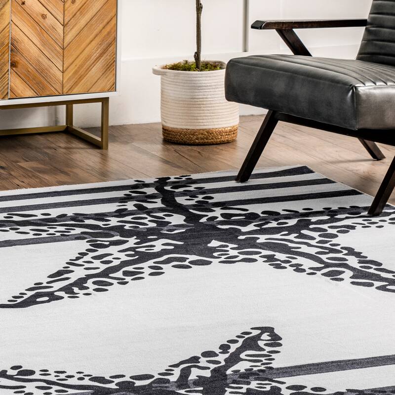 Nuloom Starfish SpinClean Machine Washable Area Rug