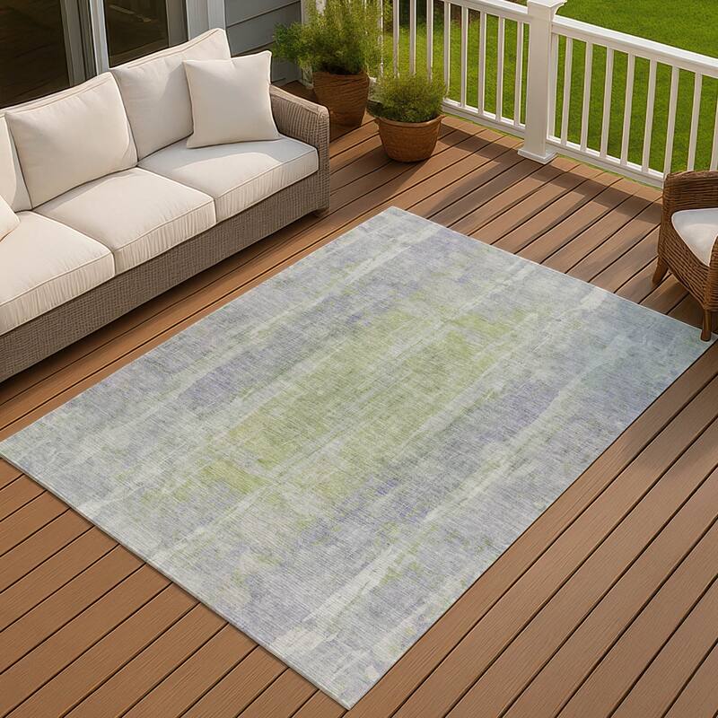 Machine Washable Indoor/ Outdoor Vintage Ombre Chantille Rug - Plum - 2'6" x 3'10"