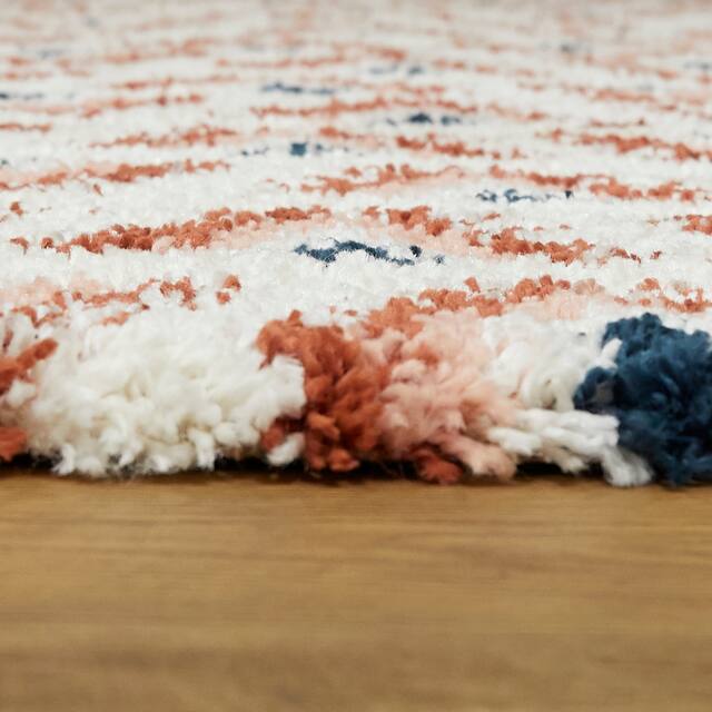 Hadley Geometric Moroccan Shag Berber Area Rug
