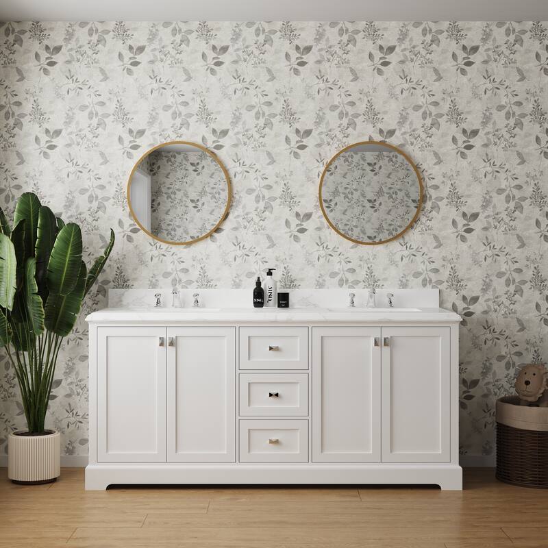 Vanity Sink Combo with Marble Countertop