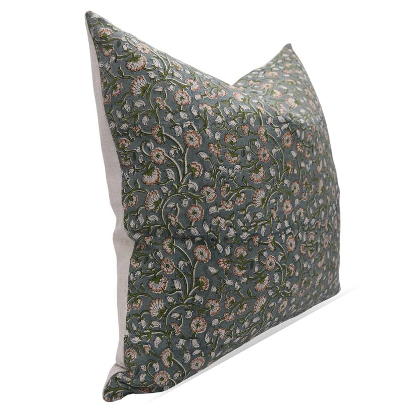 Linen Boho Block print pillow Cover - Himachal