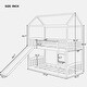 preview thumbnail 13 of 39, Twin Over Twin Bunk Bed with Slide, House Bed with Slide