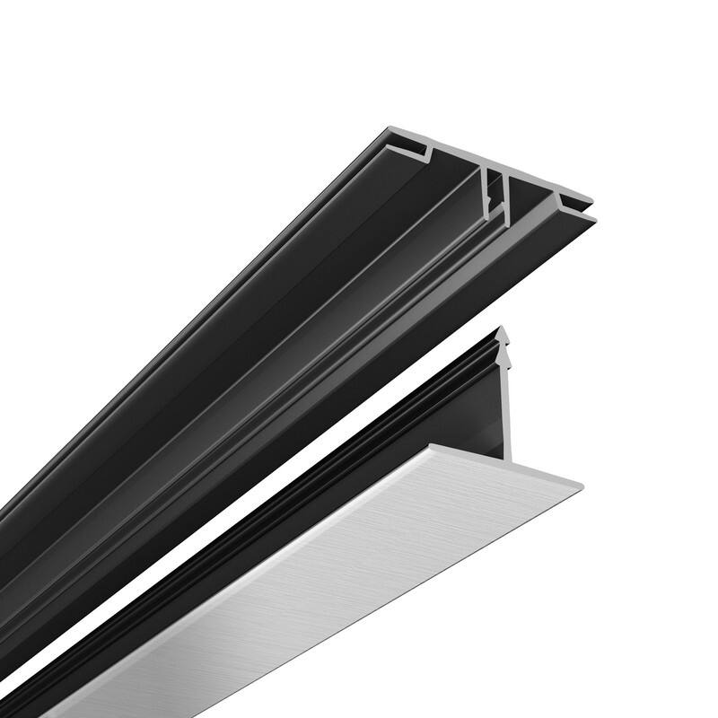 CeilingMAX 100 sq. ft. Brushed Aluminum Surface Mount Grid Kit - Silver - 2 x 2
