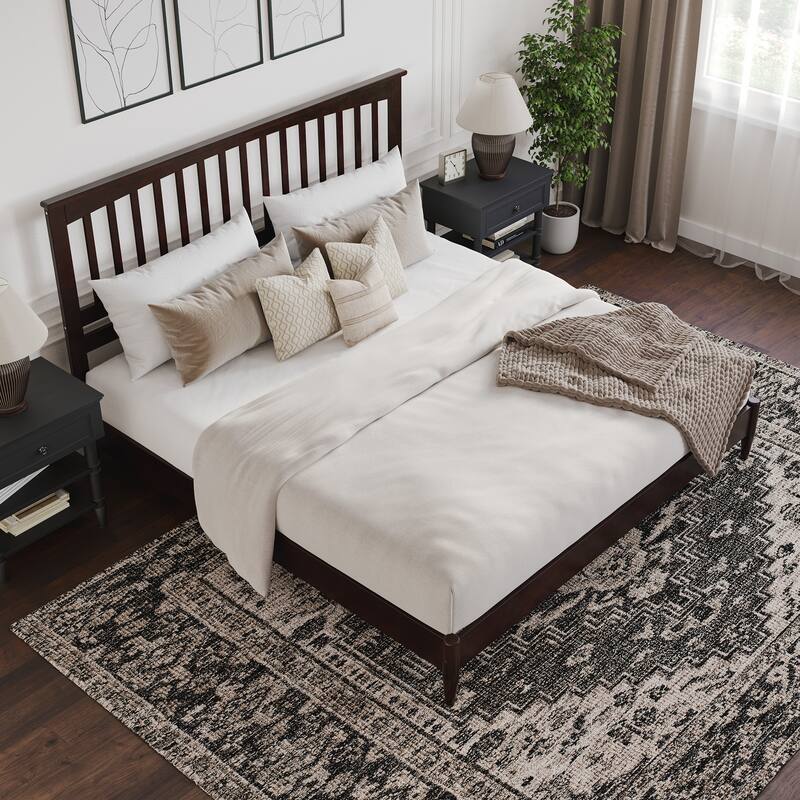 Becket Solid Wood Low Profile Platform Bed