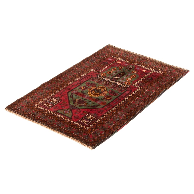 Teimani Green Rug 2'10" x 4'4" - 2'10 x 4'4