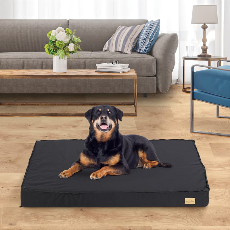 Orthopedic Foam Dog Bed Waterproof Pet Crate Mattess Cushion