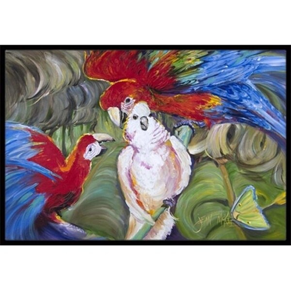 Carolines Treasures JMK1018JMAT Menage-A-Trois Parrots Indoor & Outdoor Mat 24 x 36 in.