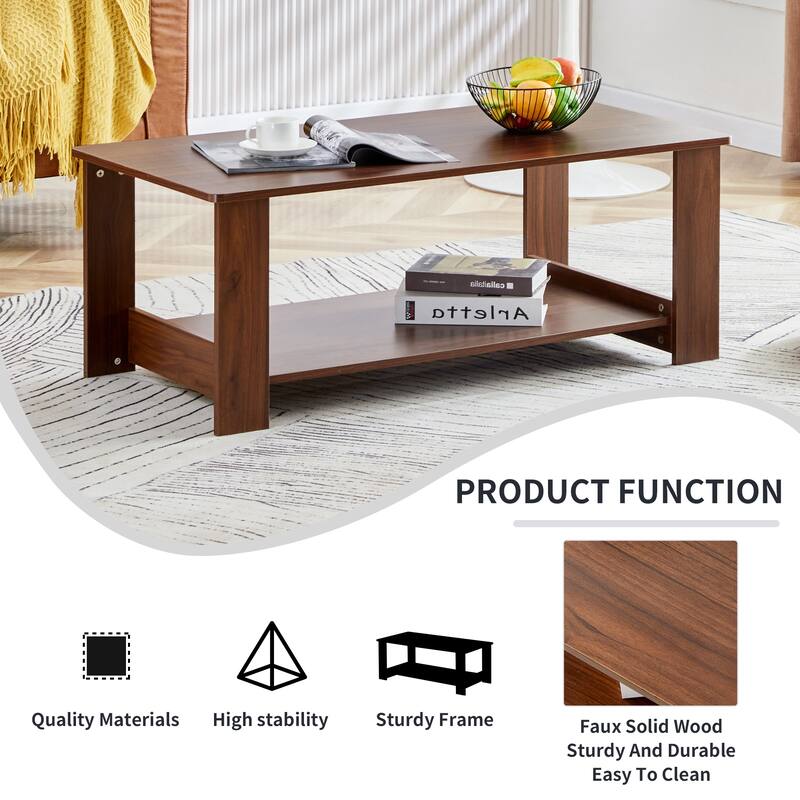 Modern and Practical Walnut Textured Coffee Tables Bed Bath & Beyond