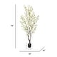 preview thumbnail 5 of 3, 6.5ft Cream White Artificial Cherry Blossom Flower Tree Plant in Black Pot - 78" H x 36" W x 36" DP