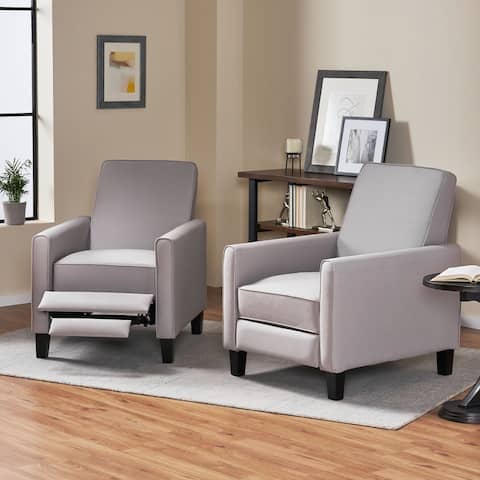 Darvis Contemporary Fabric Recliner (Set of 2) by Christopher Knight Home