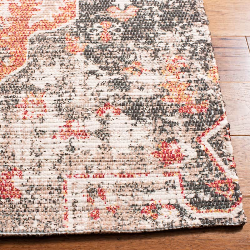 SAFAVIEH Handmade Saffron Ivonne Traditional Tribal Beige/Red Cotton Rug