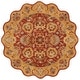 preview thumbnail 45 of 51, SAFAVIEH Handmade Heritage Traditional Rust/ Beige Wool Rug 6' Scallop Round - Red/Natural - Round