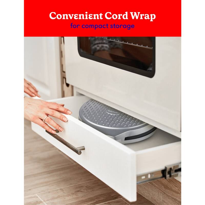 Betty Crocker Pizza Maker Plus 12 inch indoor Electric Grill Silver