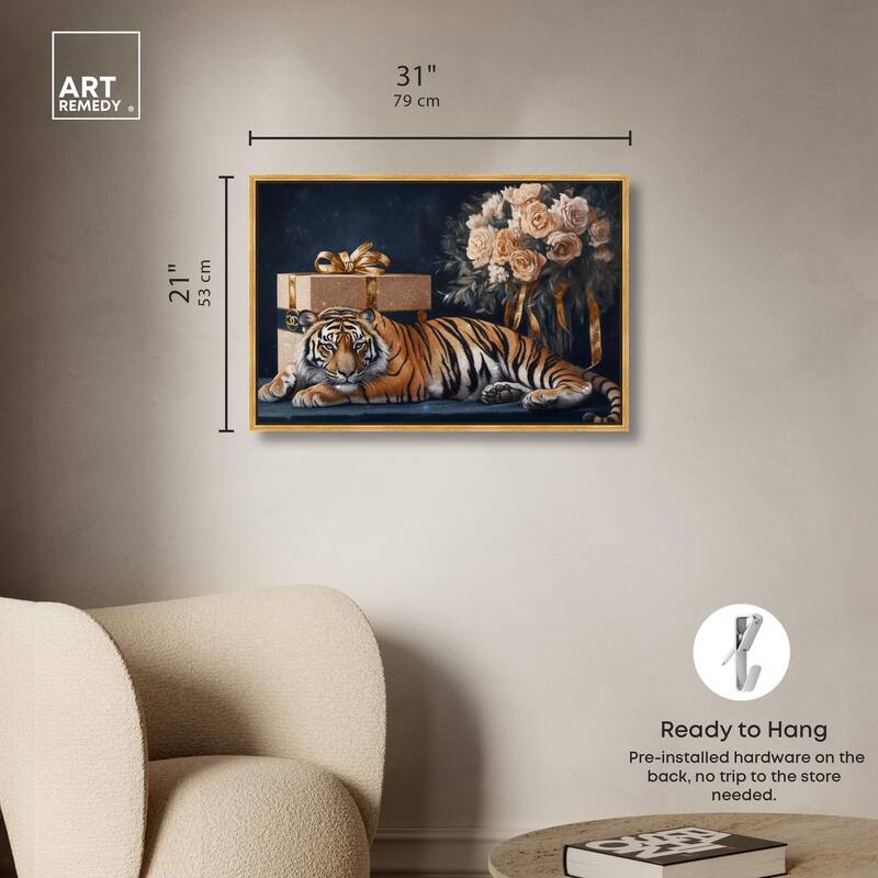 Tiger Glam Gift Boxes Canvas by Art Remedy
