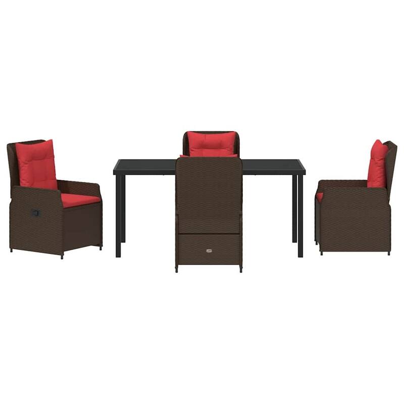 vidaXL Garden Dining Set Poly rattan