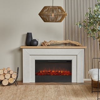 Malie Electric Fireplace Mantel in Venetian Gray by Real Flame