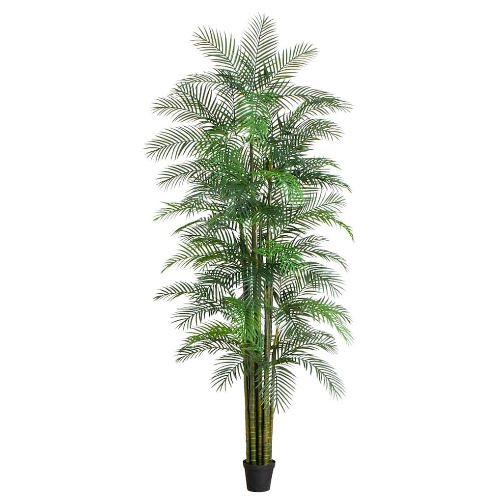 12-ft UV Resistant Artificial Areca Palm Tree (Indoor/Outdoor) - Green