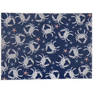 JUST CRABBY NAVY Area Rug By Kavka Designs - Bed Bath & Beyond - 38255592