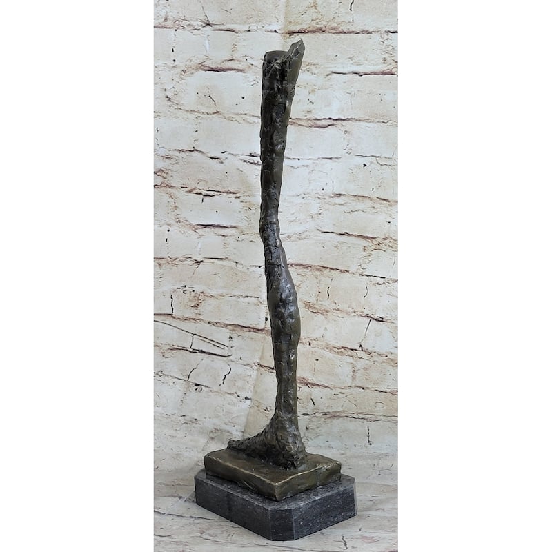 Leg By Alberto Giacometti - Bronze Metal Sculpture Statue On Marble Base