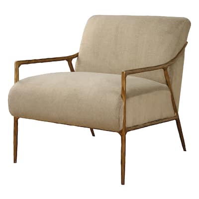 Uttermost Kashmir Aged Gold Accent Chair - 32" H x 26.5" W x 29" D