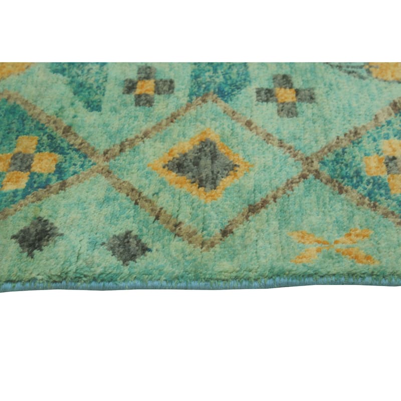 Balochi Aescby Lt. Green/Gold Rug - 3'1" x 4'11"