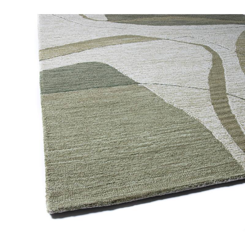Bashian Makendra Ivory & Green Transitional Area Rug