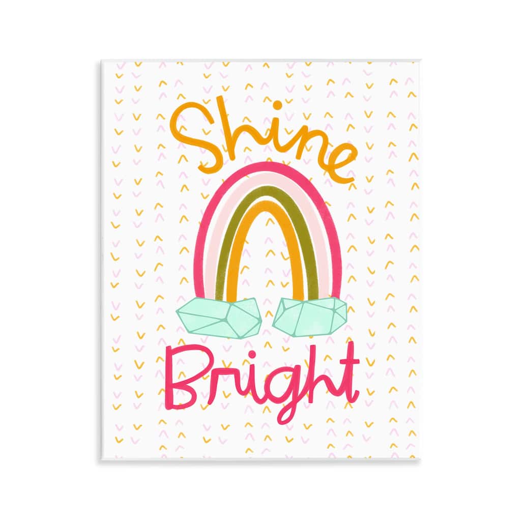 Stupell Shine Bright Geometric Rainbow Wall Plaque Art Design By Mandy Ford Art + Illustration
