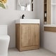 preview thumbnail 12 of 61, BNK 24/30/48/60 inch Freestanding Resin Sink Bathroom Vanity with Soft Close Door and Adjustable Shelf