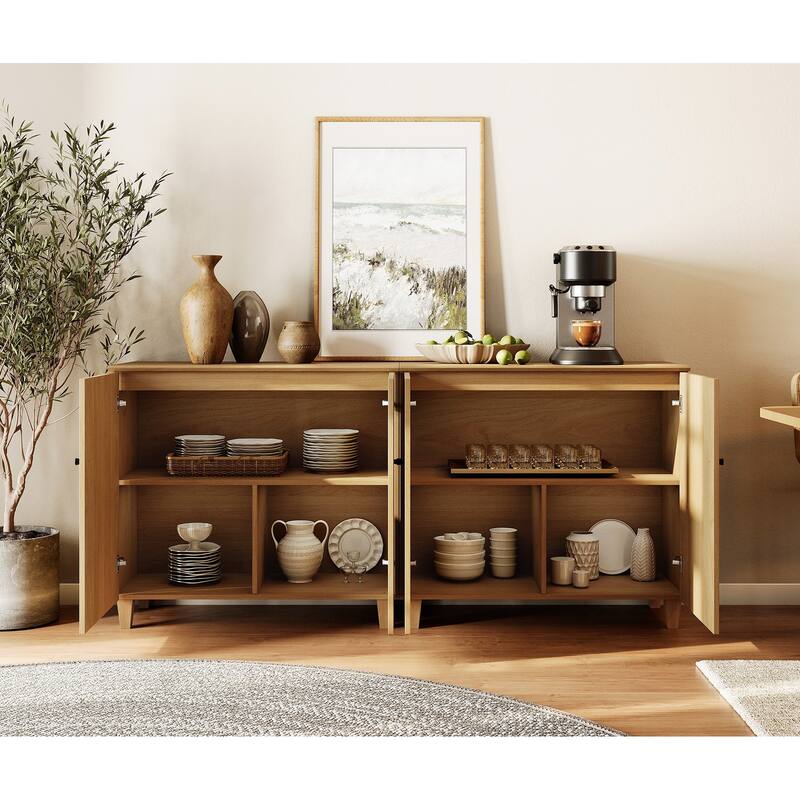 Sideboards Buffet Cabinets with Doors for Dining Room, 32.4"H