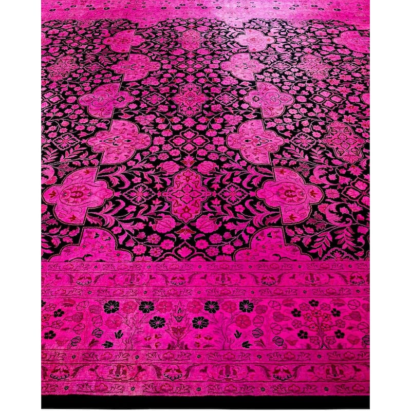 Overdyed, One-of-a-Kind Hand-Knotted Area Rug - Pink - 8' 2" x 10' 1"