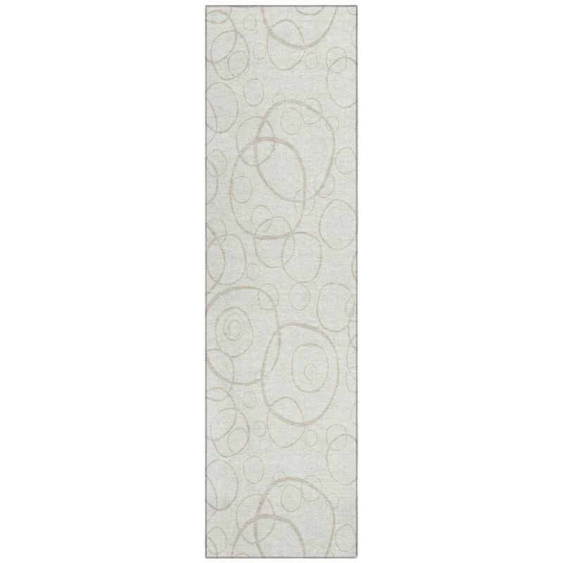 Machine Washable Indoor/ Outdoor Contemporary Nexus Chantille Rug