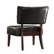 preview thumbnail 8 of 13, Charlotte Faux Leather Armless Accent Chair by iNSPIRE Q Classic